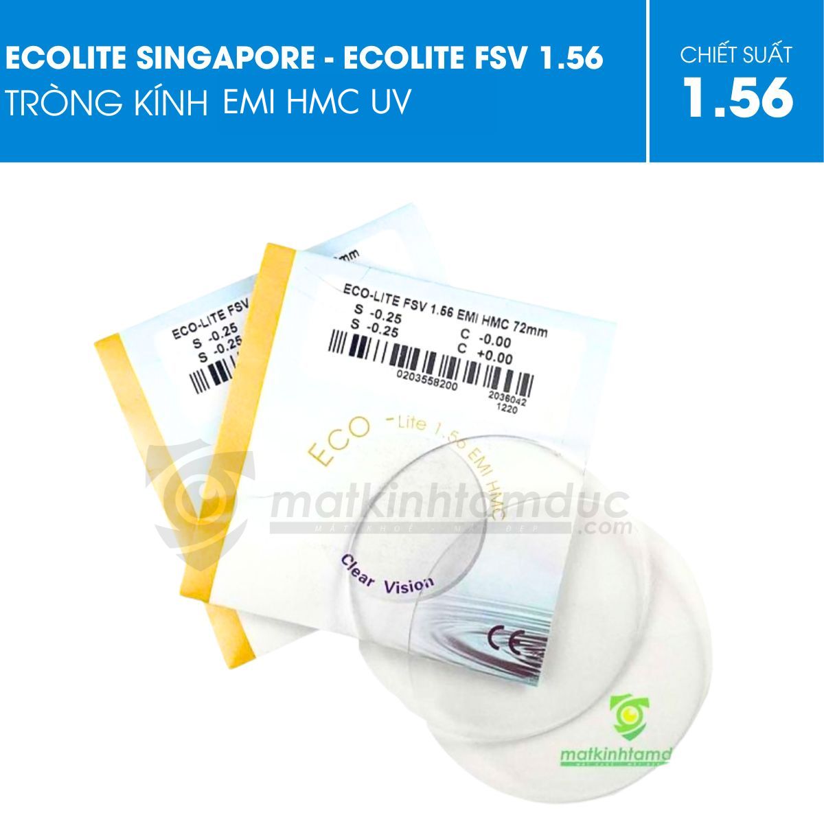 Tròng kính ECOLITE FSV 1.56