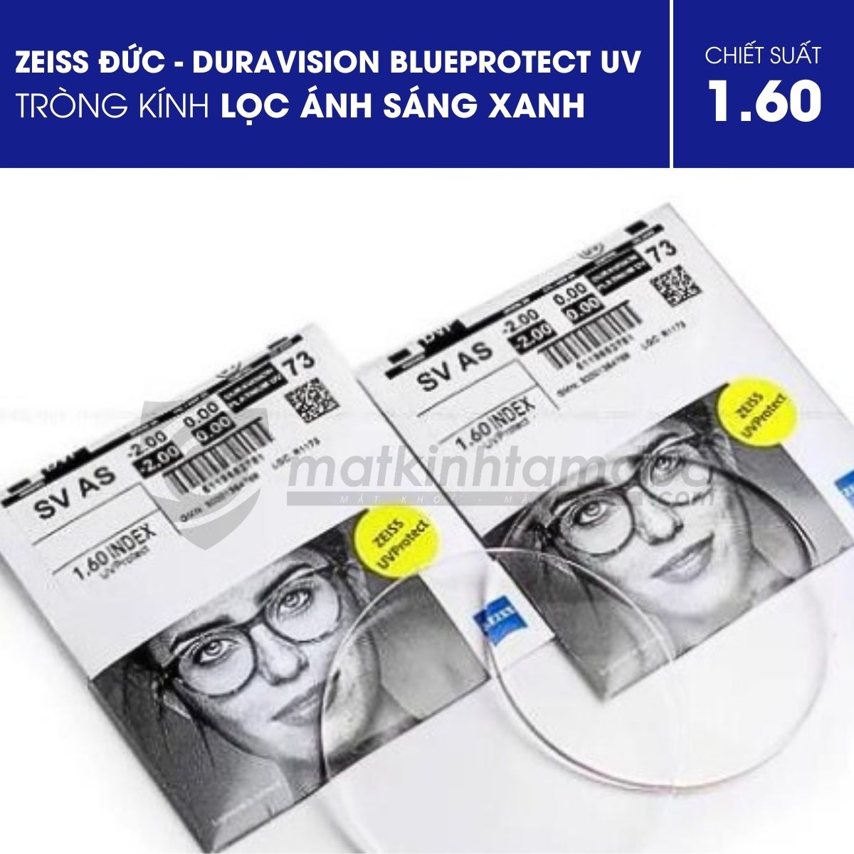 ZEISS DuraVision BlueProtect UV - Tròng kính kiểm soát ánh sáng xanh