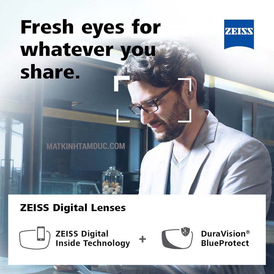 Zeiss Digital DuraVision BlueProtect UV- Tròng kính lọc ánh sáng xanh