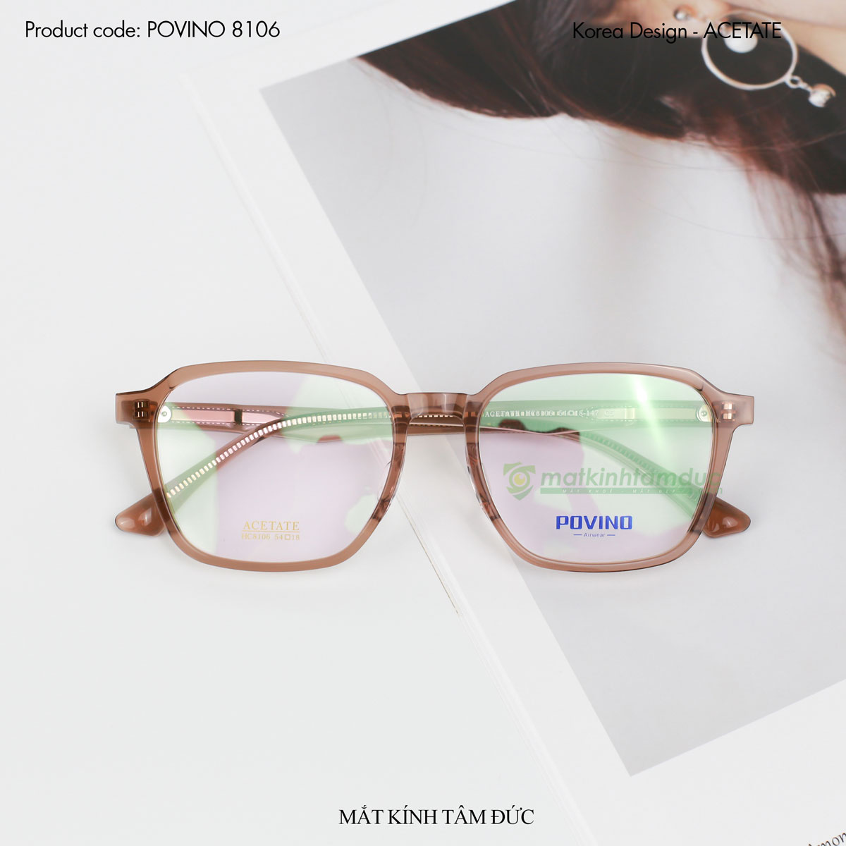 Gọng kính POVINO 8106 - Ảnh 8