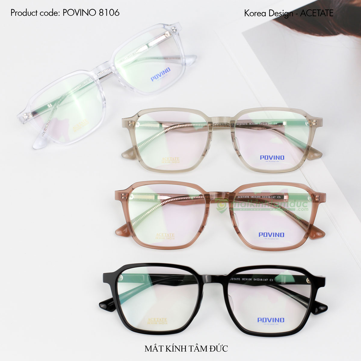 Gọng kính POVINO 8106 - Ảnh 9