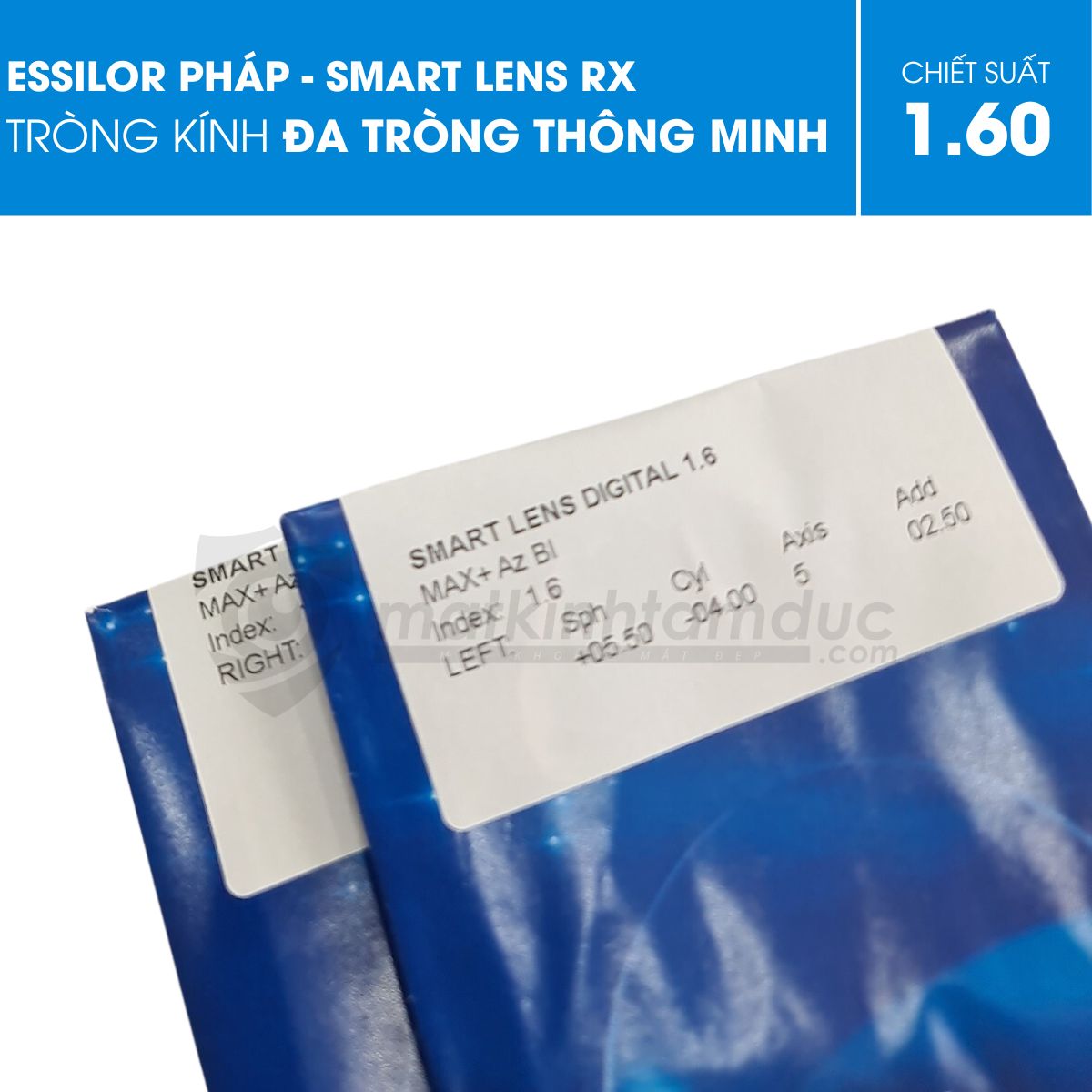 Tròng kính đa tròng Essilor Smart-Lens RX (Đặt đánh)