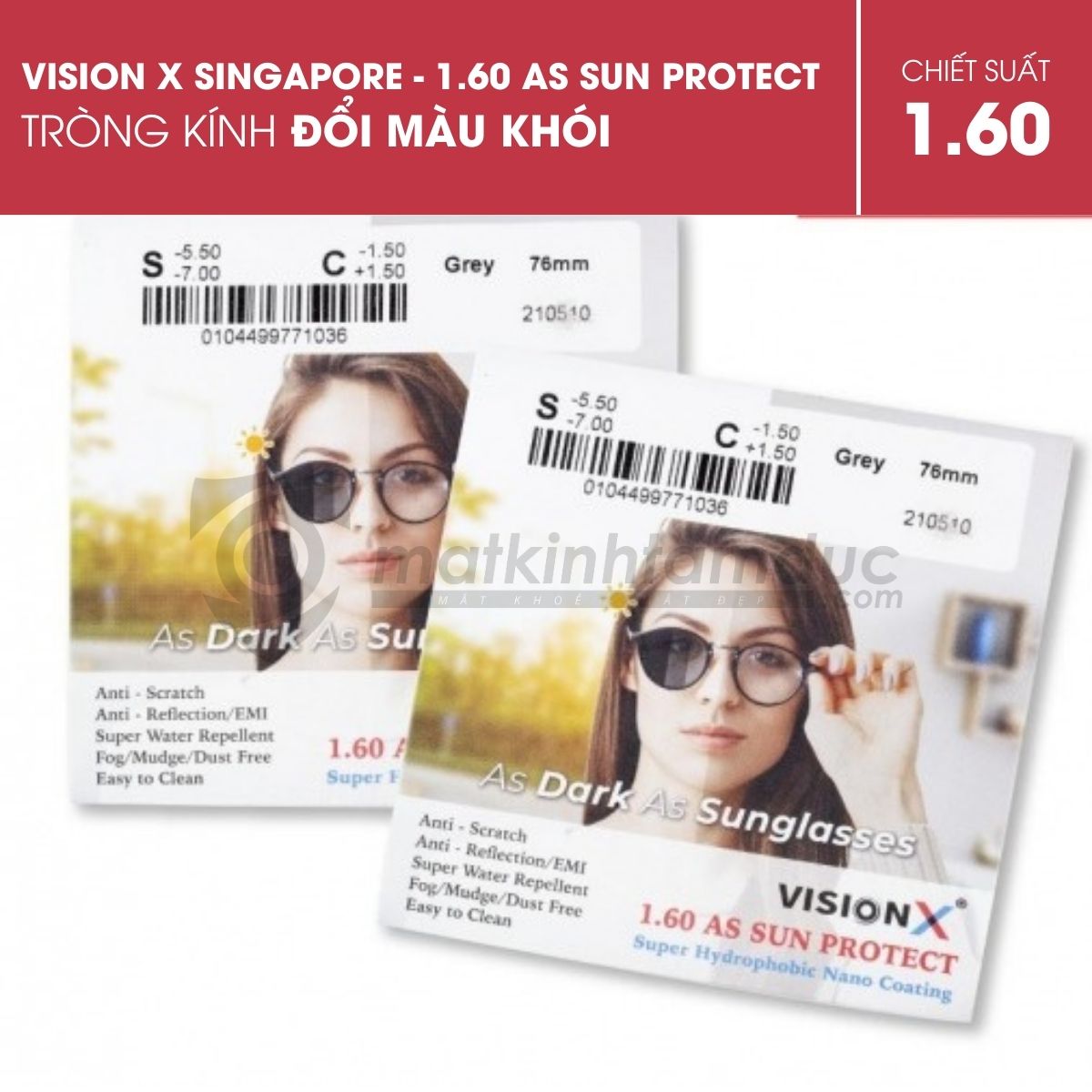 Tròng kính đổi màu VisionX - Singapore - Ảnh 4
