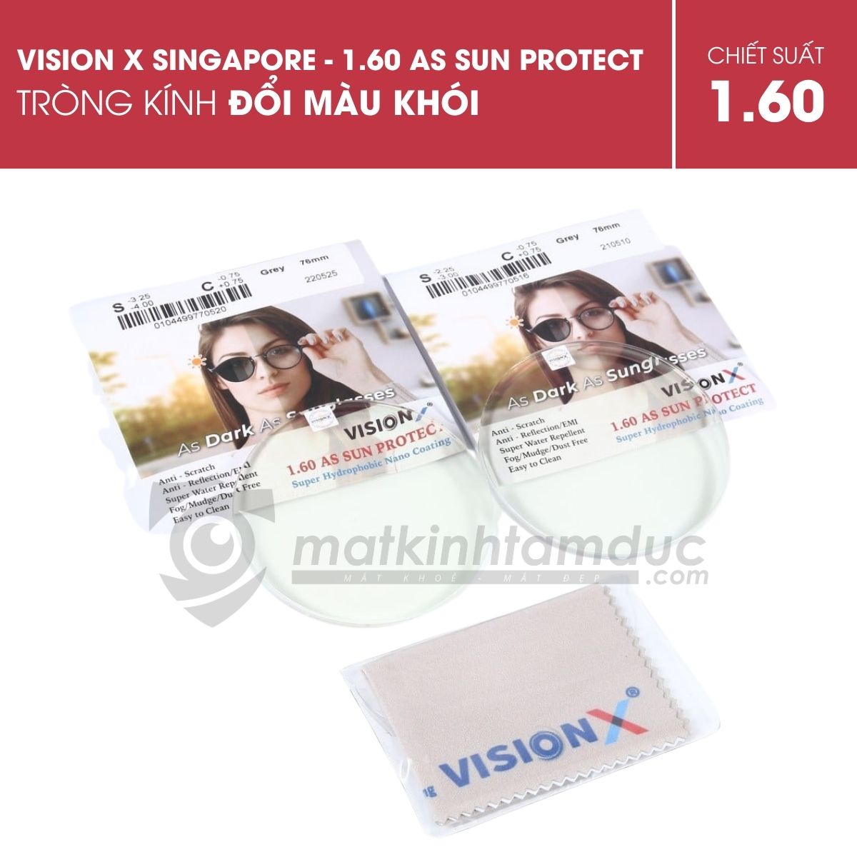 Tròng kính đổi màu VisionX - Singapore - Ảnh 3
