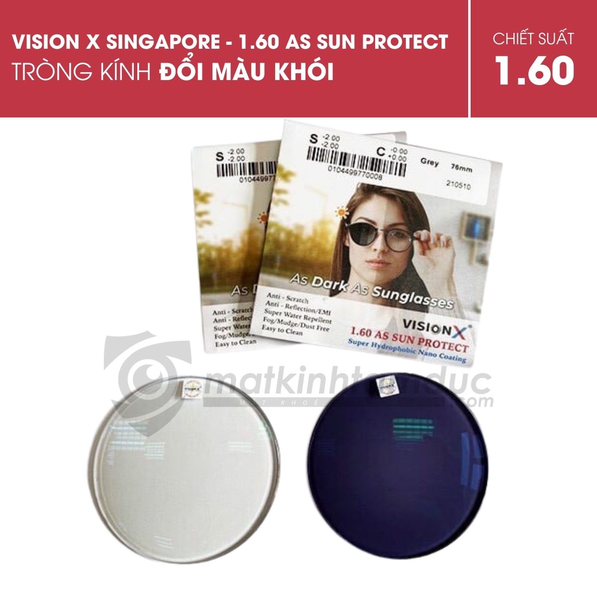 Tròng kính đổi màu VisionX - Singapore - Ảnh 2