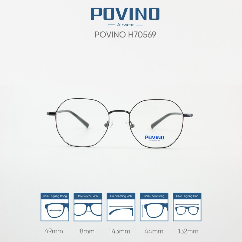 Gọng kính POVINO H70569