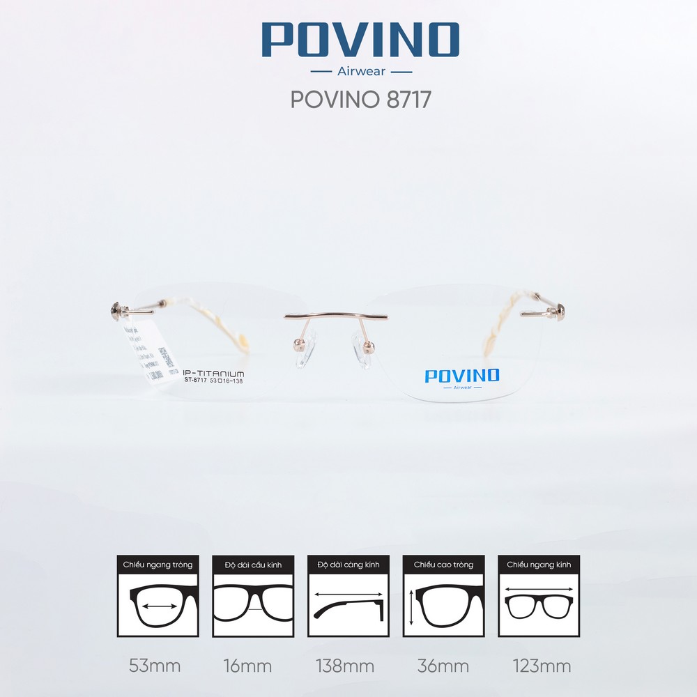 Gọng kính POVINO ST8717 - Ảnh 5