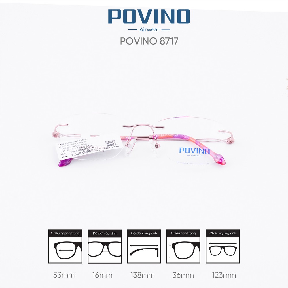 Gọng kính POVINO ST8717 - Ảnh 3