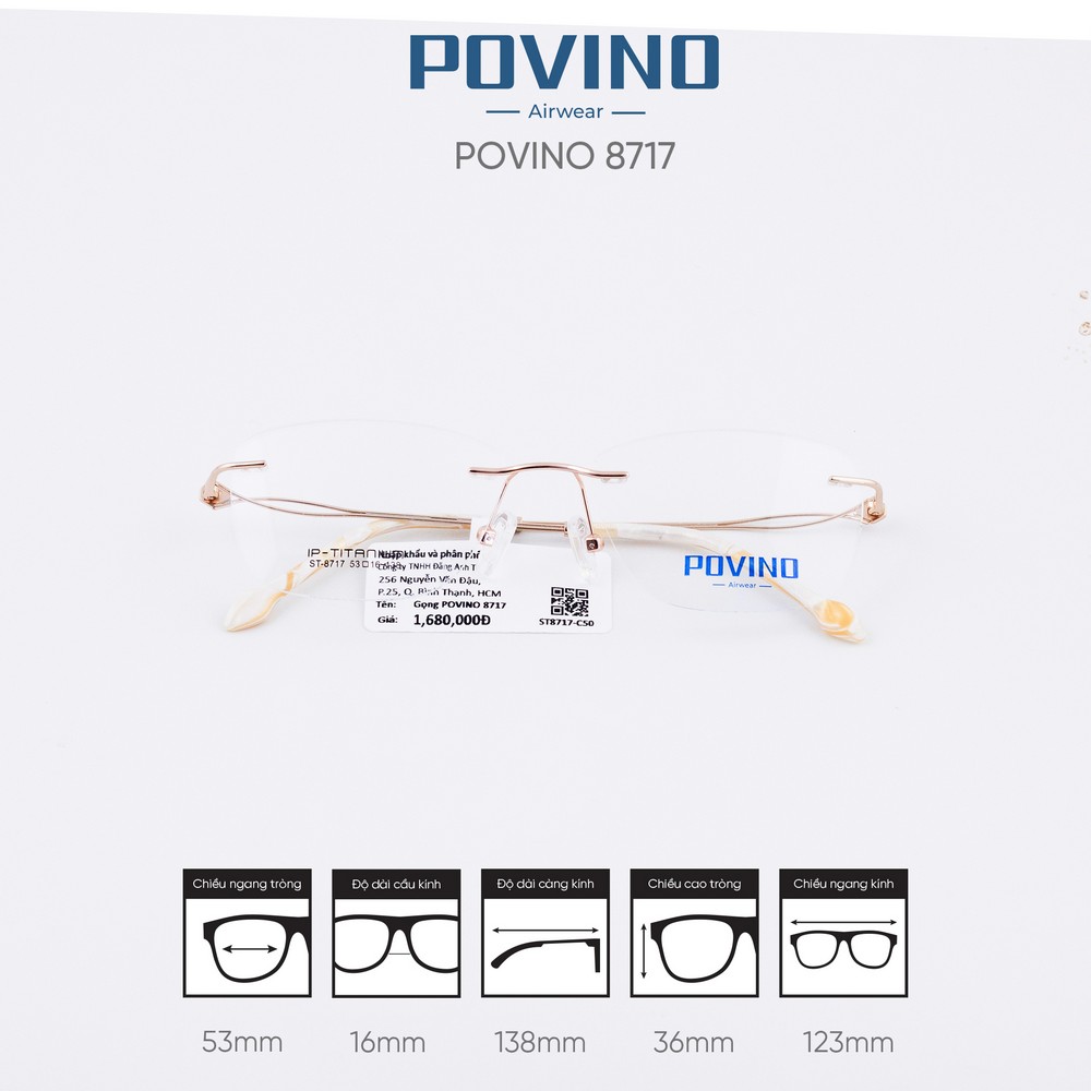 Gọng kính POVINO ST8717 - Ảnh 2