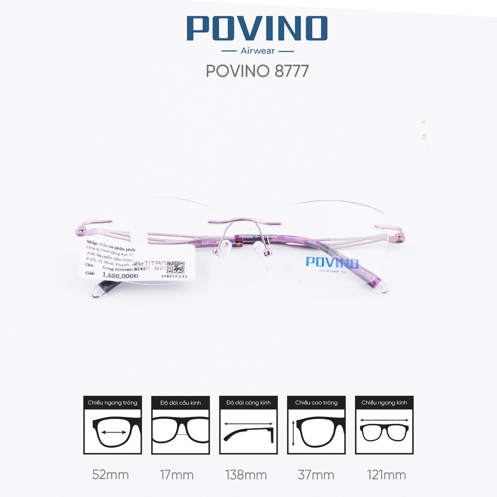 Gọng kính POVINO ST8777 - Ảnh 4
