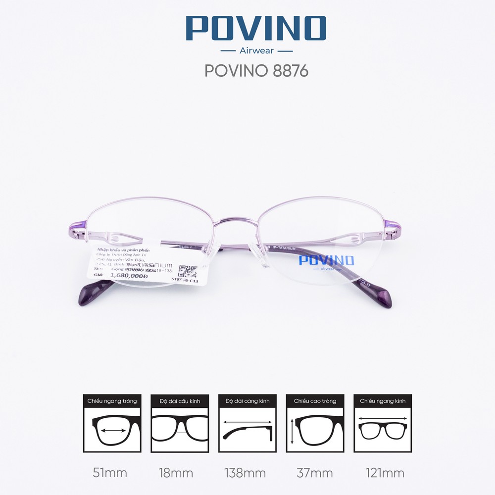 Gọng kính POVINO ST8876 - Ảnh 3