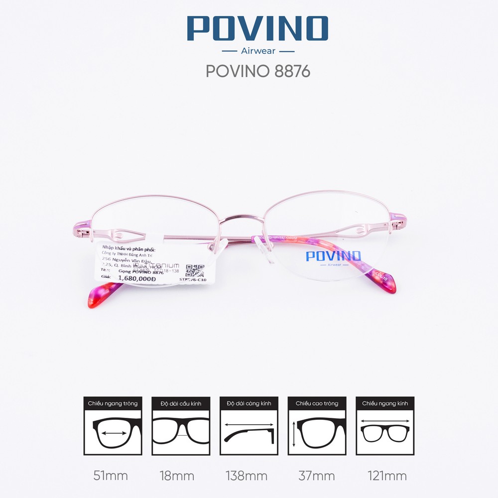 Gọng kính POVINO ST8876 - Ảnh 2