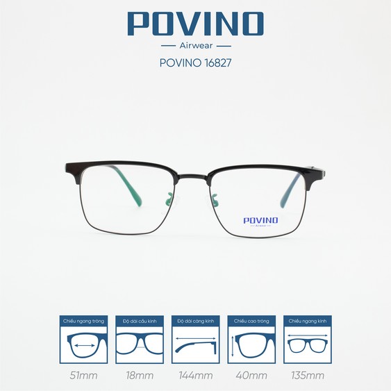 Gọng kính POVINO PO16827