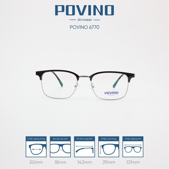 Gọng kính POVINO PO6770