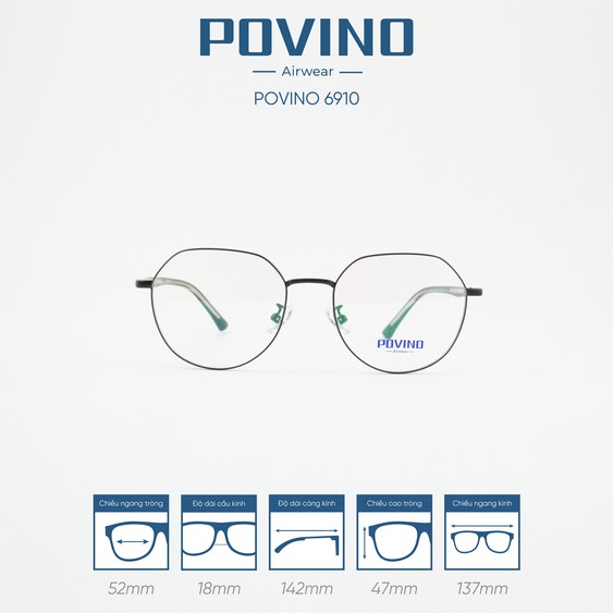 Gọng kính POVINO PO6910