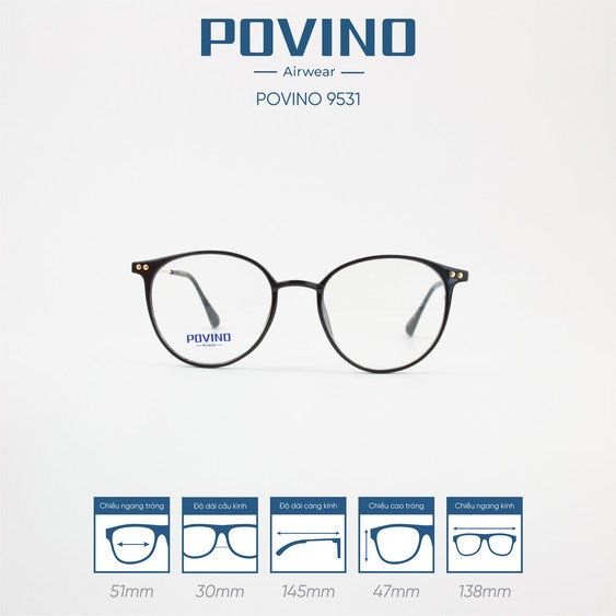 Gọng kính POVINO PO9531