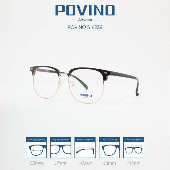 Gọng kính POVINO PO14238 - Ảnh 9