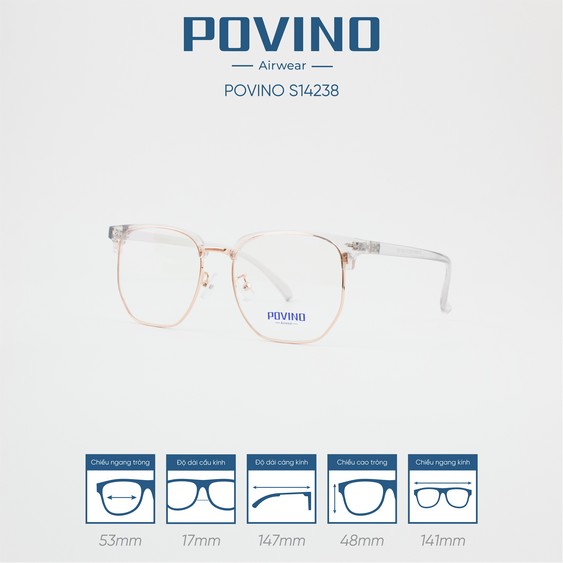 Gọng kính POVINO PO14238 - Ảnh 5