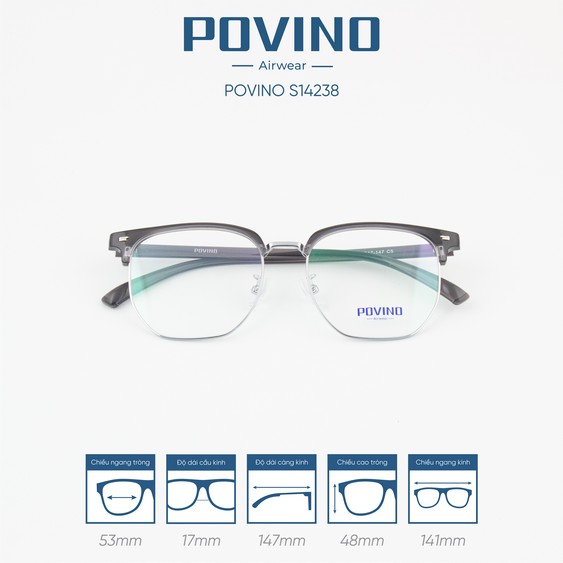 Gọng kính POVINO PO14238 - Ảnh 7
