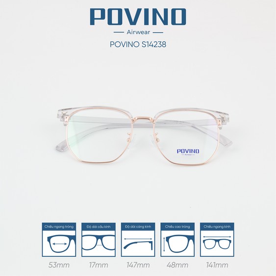 Gọng kính POVINO PO14238 - Ảnh 3