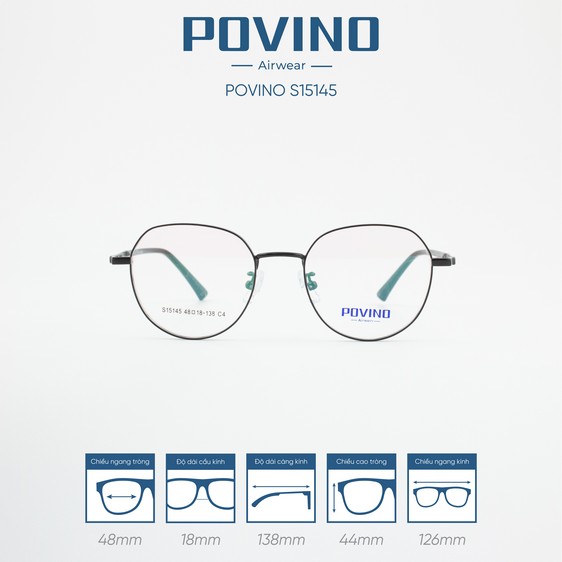 Gọng kính POVINO PO15145