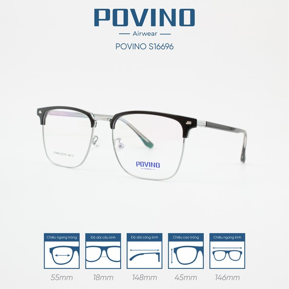 Gọng kính POVINO PO16696 - Ảnh 7