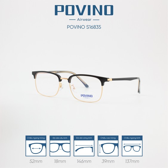 Gọng kính POVINO PO16835 - Ảnh 9