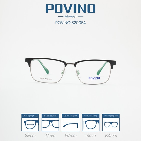 Gọng kính POVINO PO20054
