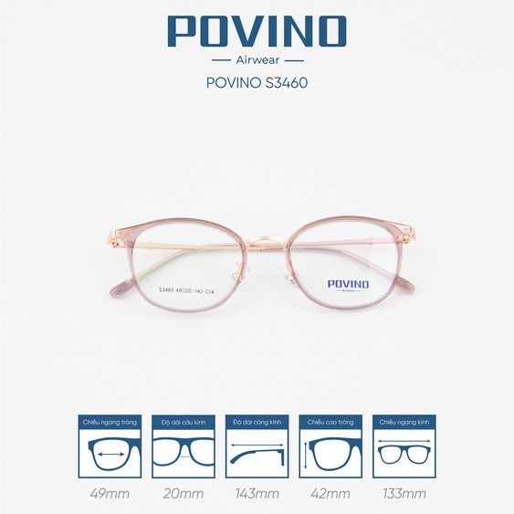 Gọng kính POVINO PO3460 - Ảnh 2