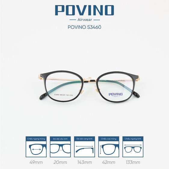 Gọng kính POVINO PO3460 - Ảnh 11