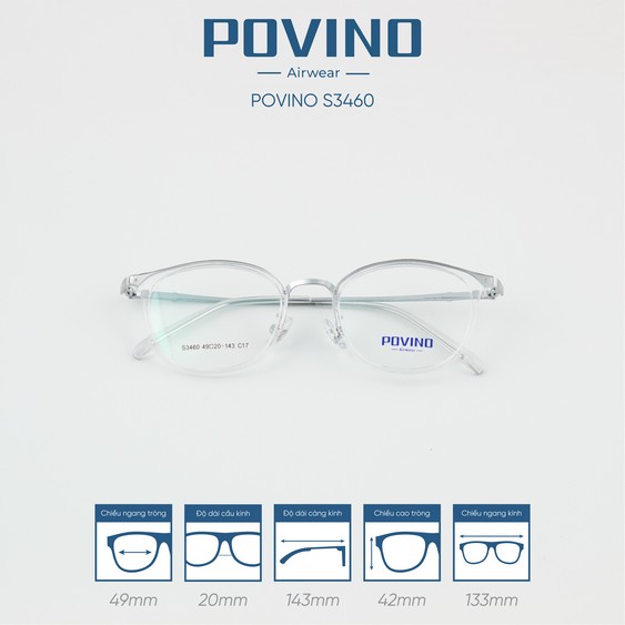 Gọng kính POVINO PO3460 - Ảnh 9