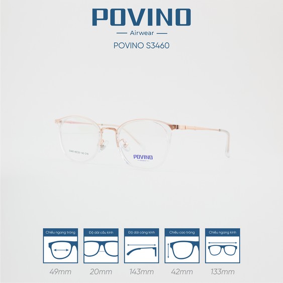 Gọng kính POVINO PO3460 - Ảnh 8