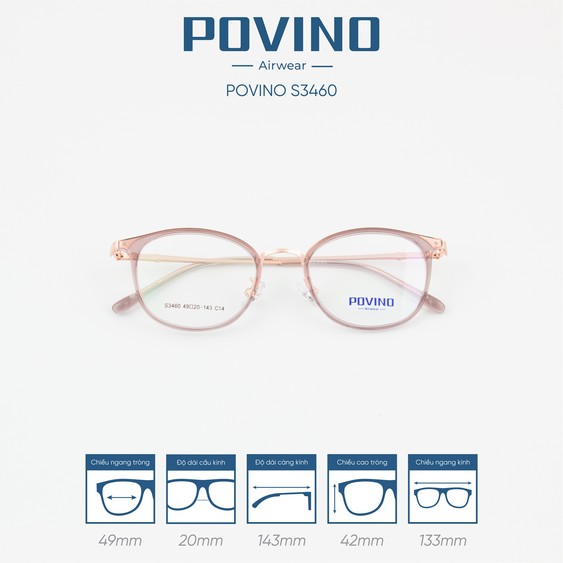 Gọng kính POVINO PO3460 - Ảnh 6