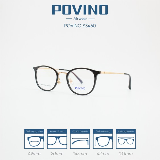 Gọng kính POVINO PO3460 - Ảnh 5