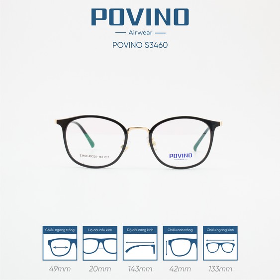 Gọng kính POVINO PO3460