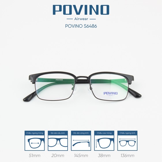 Gọng kính POVINO PO6486 - Ảnh 12