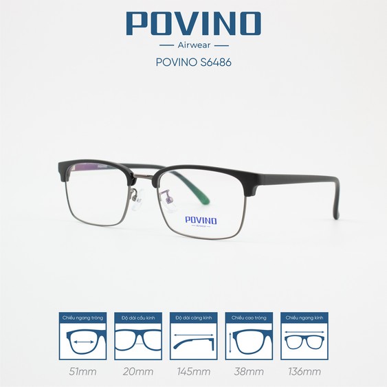 Gọng kính POVINO PO6486 - Ảnh 7