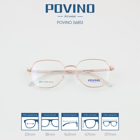 Gọng kính POVINO PO6812 - Ảnh 7