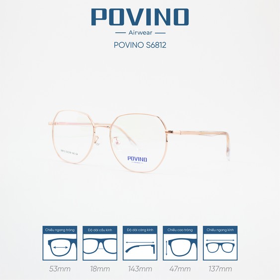 Gọng kính POVINO PO6812 - Ảnh 4