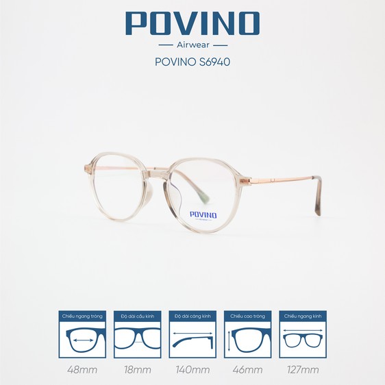 Gọng kính POVINO PO6940 - Ảnh 6