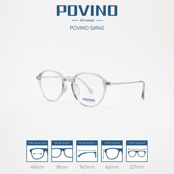 Gọng kính POVINO PO6940 - Ảnh 4
