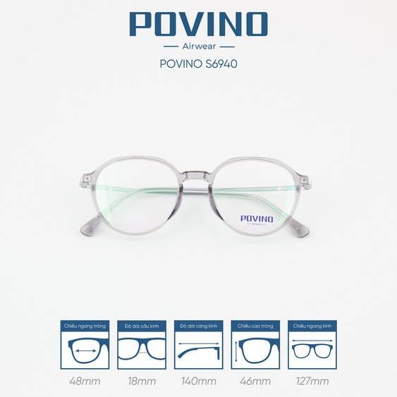 Gọng kính POVINO PO6940 - Ảnh 3