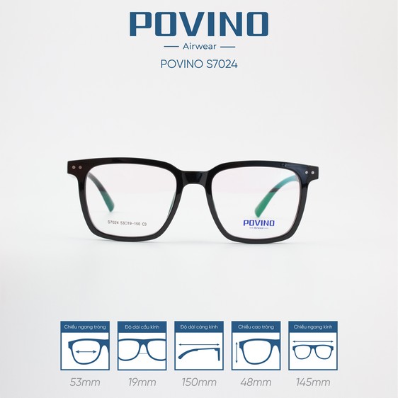Gọng kính POVINO PO7024