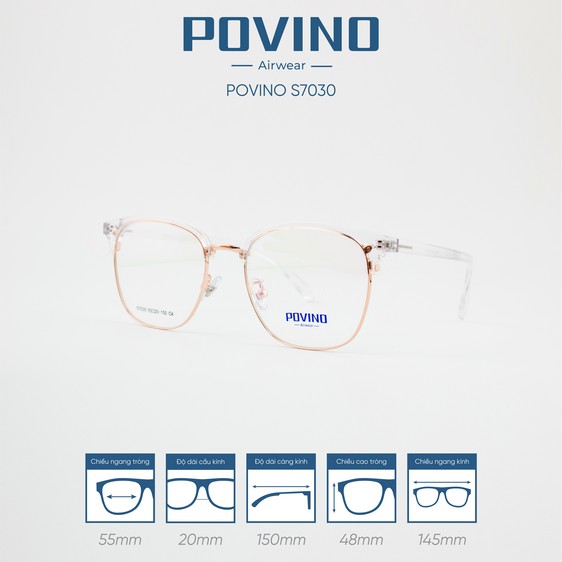 Gọng kính POVINO PO7030 - Ảnh 9