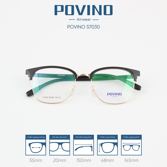 Gọng kính POVINO PO7030 - Ảnh 8