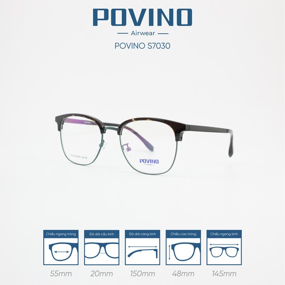 Gọng kính POVINO PO7030 - Ảnh 7