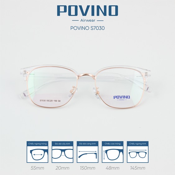 Gọng kính POVINO PO7030 - Ảnh 5