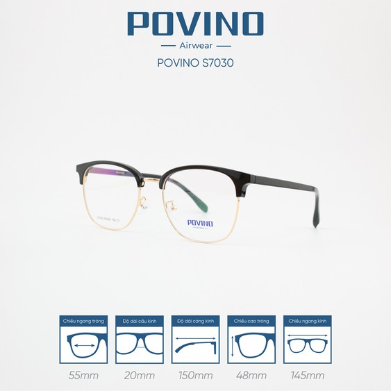 Gọng kính POVINO PO7030 - Ảnh 4