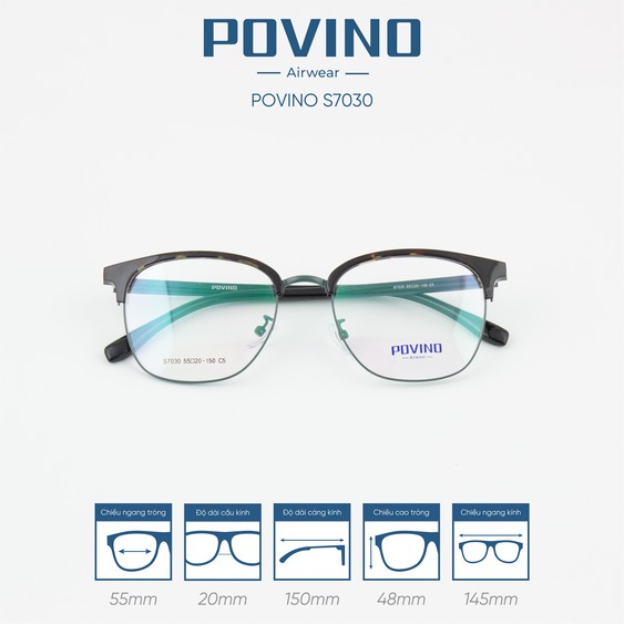 Gọng kính POVINO PO7030 - Ảnh 3