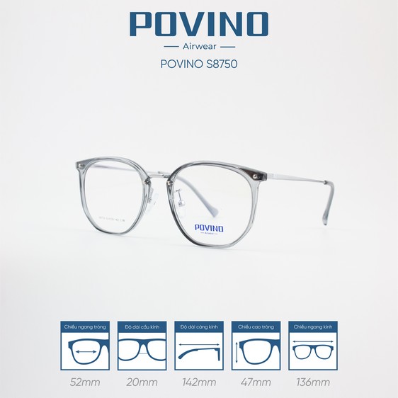 Gọng kính POVINO PO8750 - Ảnh 9